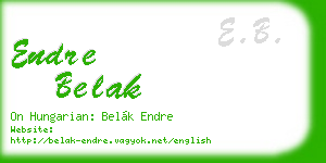 endre belak business card