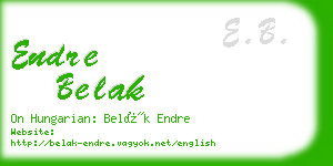 endre belak business card